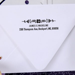 Custom Address Stamp, Self Inking Stamp, Return Address Stamp, Custom Wedding Gift, Custom Rubber Stamp, Personalized Rubber Stamp 1024 image 2