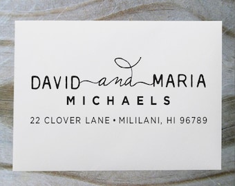 Address Stamp, Return Address Stamp, Self Inking Address Stamp, Self Inking Return Address Stamp, Wedding Gift, Personalized Gift - 1020