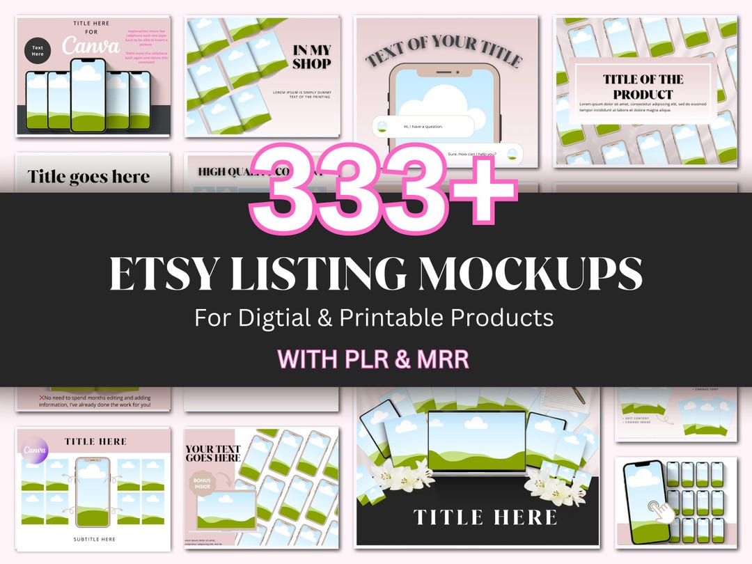 333+ Digital Product Mockups: Canva Templates With MRR & PLR - Etsy
