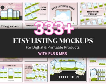 333+ Digital Product Mockups: Canva Templates with MRR & PLR