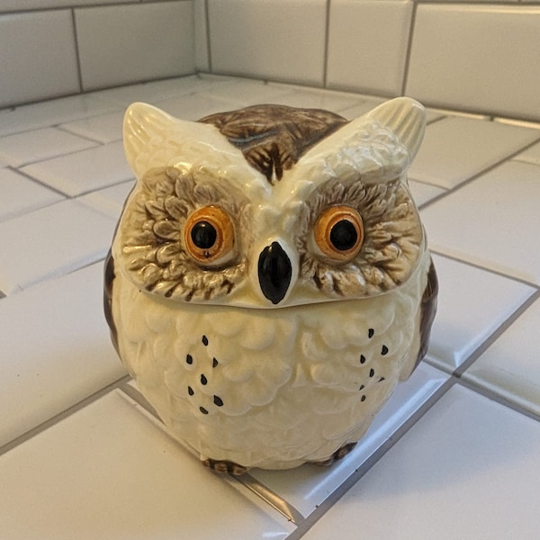 Vintage Japan Ceramic Owl Figurine