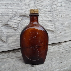 Syrup Bottle - Custom engraved 12oz glass bottle with cap