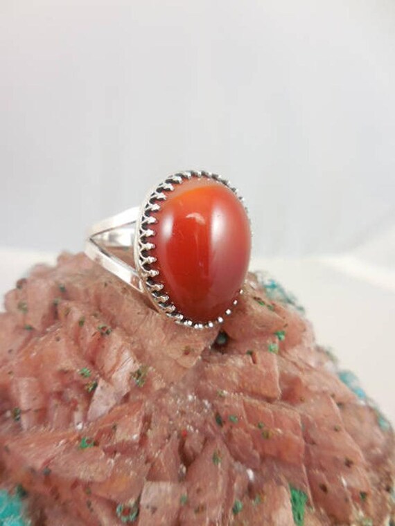 Carnelian Sterling Silver Ring - image 3