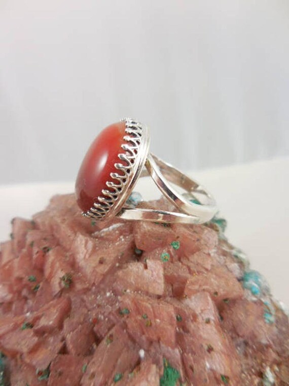 Carnelian Sterling Silver Ring - image 2