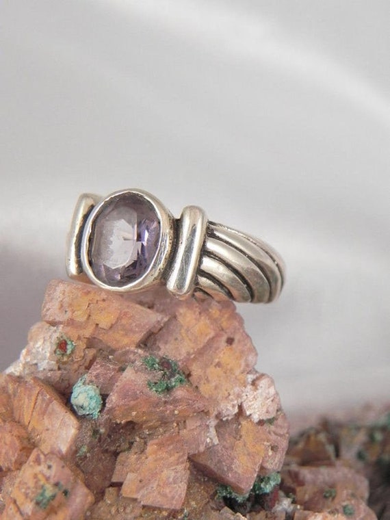 Purple Amethyst Sterling Ring
