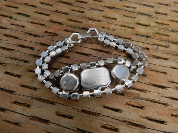 Blue Rhinestone Bracelet - image 2