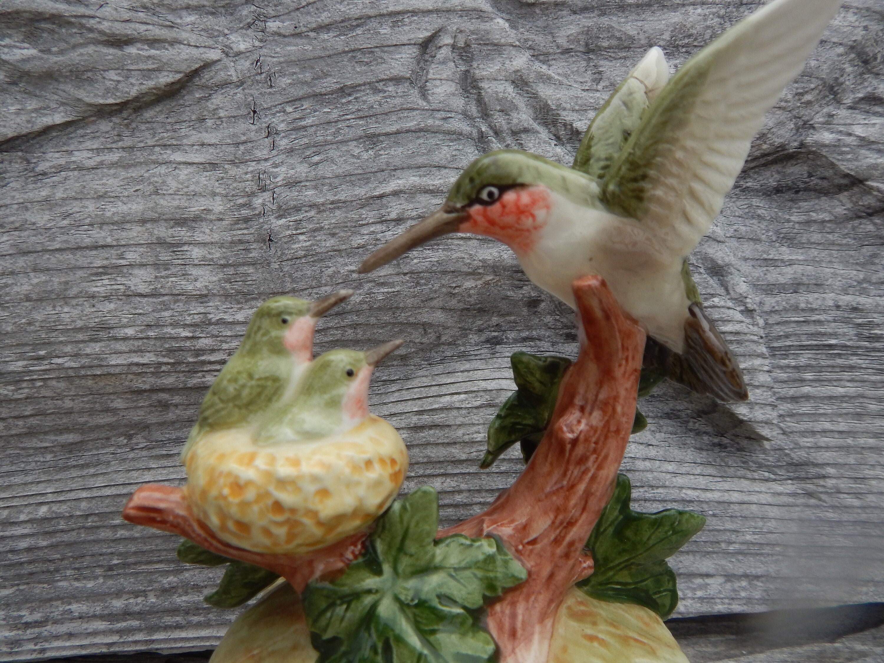 Vintage Ceramic Hummingbird Music Box Made in Japan Etsy