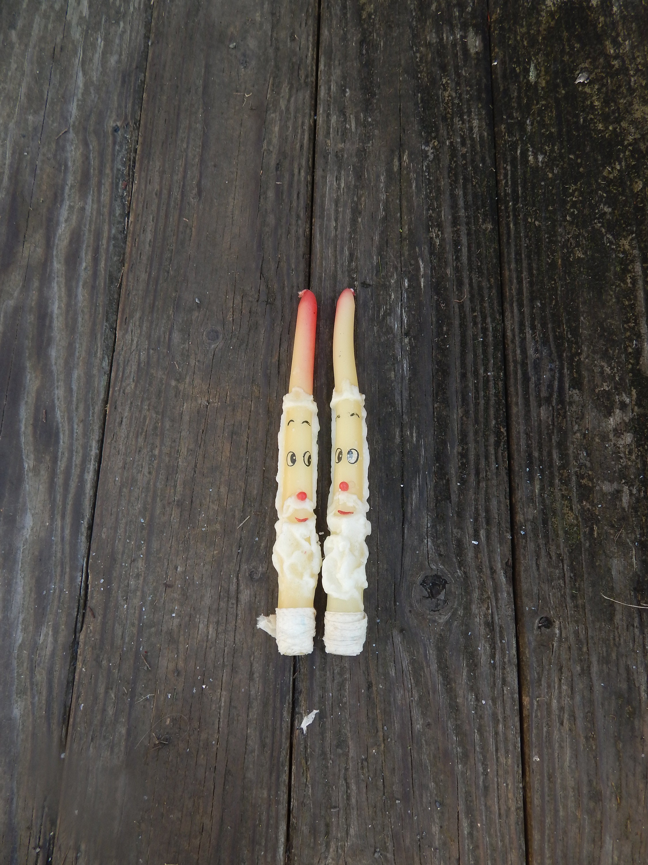 Vintage Santa Christmas Taper Candles Etsy