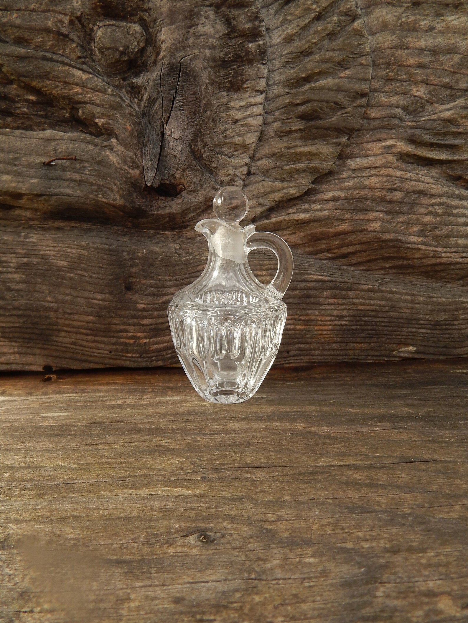 Vintage Lead Crystal Cruet Vinegar Oil Bottle Etsy