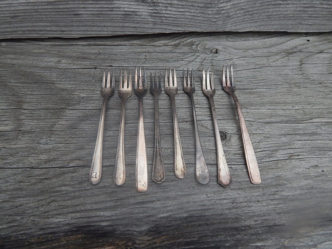 Vintage Silverplated Relish Fork Lot Etsy