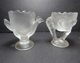 Vintage Knobler Glass Egg Cups
