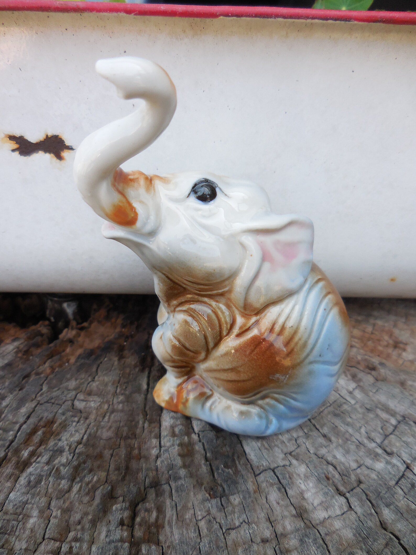 Vintage Japan Porcelain Elephant Figurine Etsy