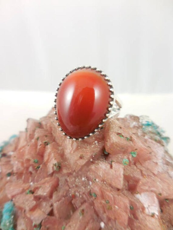 Carnelian Sterling Silver Ring - image 4
