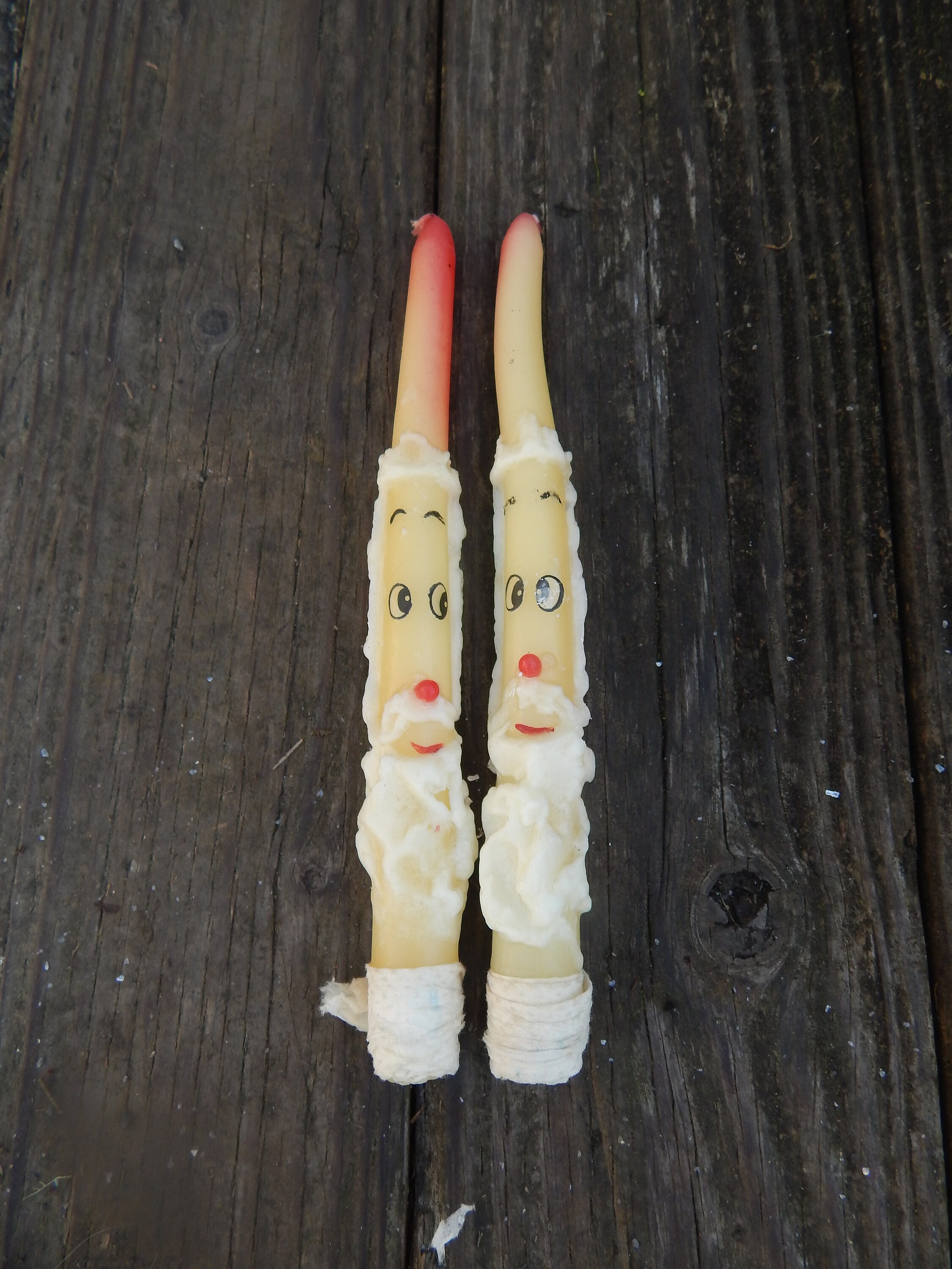 Vintage Santa Christmas Taper Candles | Etsy