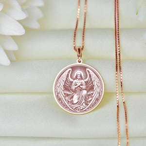 Selaphiel Archangel Necklace – 925 Sterling Silver or Gold Plated – Guardian Angel Jewelry – Religious Protection Pendant – Gift for Faithful