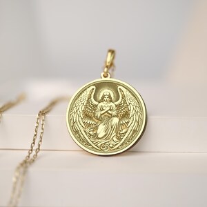 Selaphiel Archangel Necklace – 925 Sterling Silver or Gold Plated – Guardian Angel Jewelry – Religious Protection Pendant – Gift for Faithful