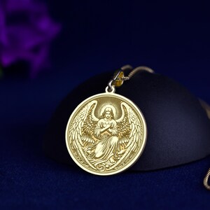 Selaphiel Archangel Necklace – 925 Sterling Silver or Gold Plated – Guardian Angel Jewelry – Religious Protection Pendant – Gift for Faithful