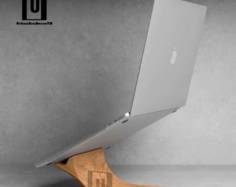 Wood Stand Ergonomic,Woodworking Gift,Workspace Desk Accessories,Computer Holder,Laptop Stand MacBookGift for Men,Office Desk Accessory