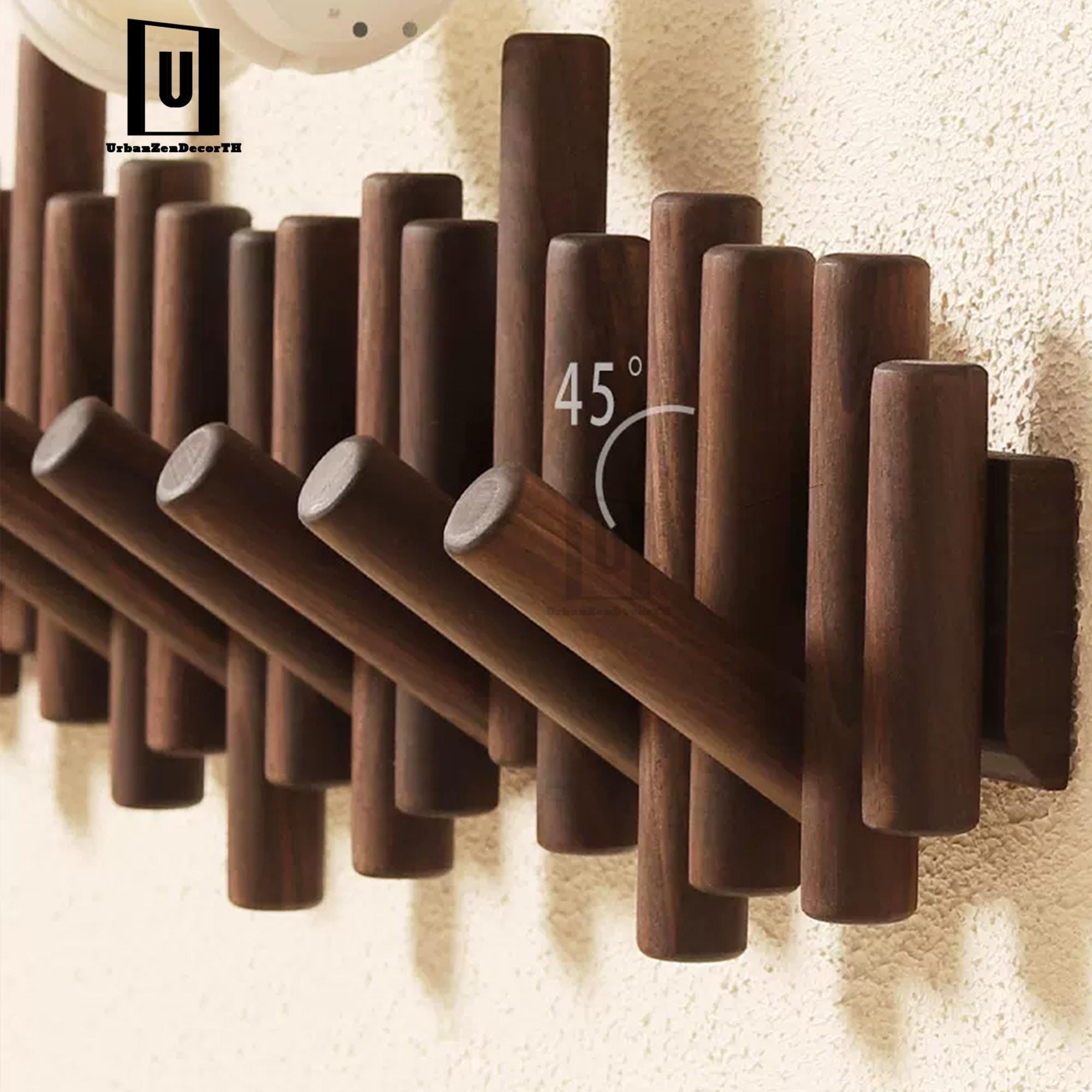 Xyloid Wall Mounted Coat Rack Solid Wood Piano Key Design With Perforated Hooks For Entryway, Door, Porch Organization From Luo09, $67.53 - View #9