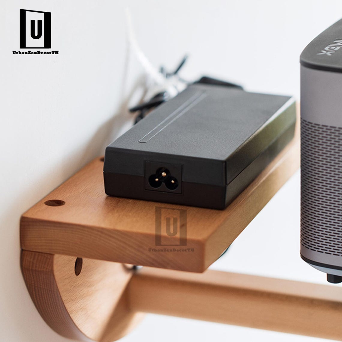 Projector Turntable Wall Mounted Projector Stand,projector Shelf ,solid Hardwood,floating ...