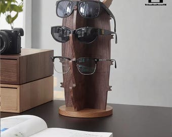 Sunglasses Holder,Eyewear Holder for Men,Artsy Eyeglass Holder Stand,Glasses Holder, Wooden Eyeglasses Holder,Men&#39;s Desk Gift,Birthday Gifts