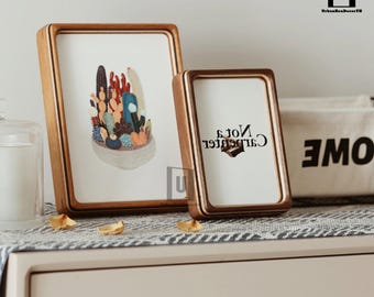 Handmade Solid Wood Picture Frame, Teak Walnut Cherry