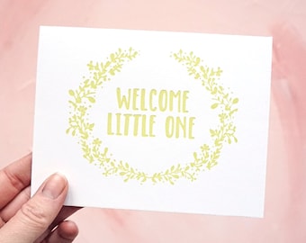 Welcome Little One Sweet Pregnancy/New Baby Letterpress Card