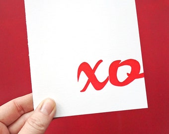 xo Hugs & Kisses Valentine's Day Greeting Card