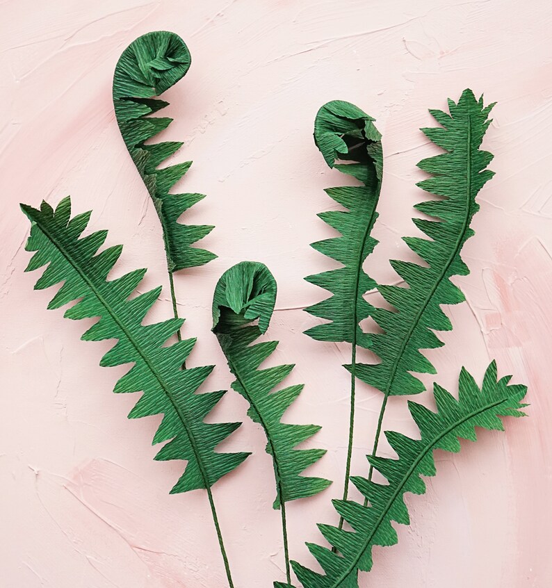 Maidenhair Fern Handmade Crepe Paper Foliage Etsy