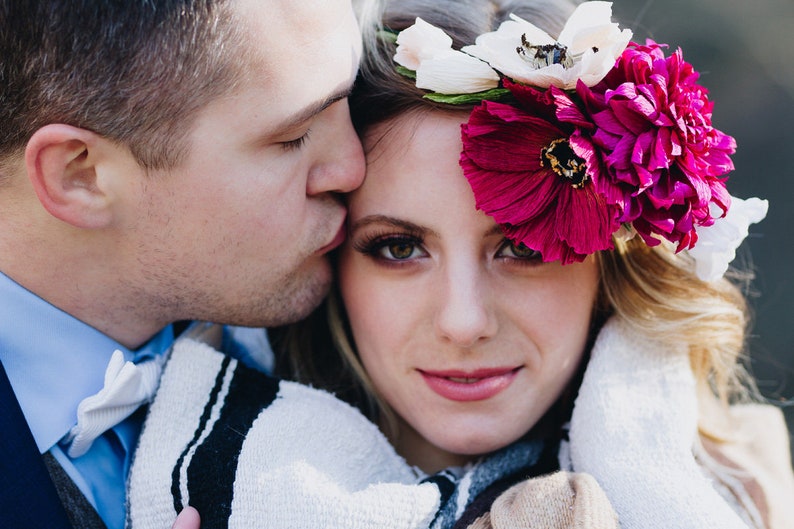 Custom Paper Flower Crown: Small image 2