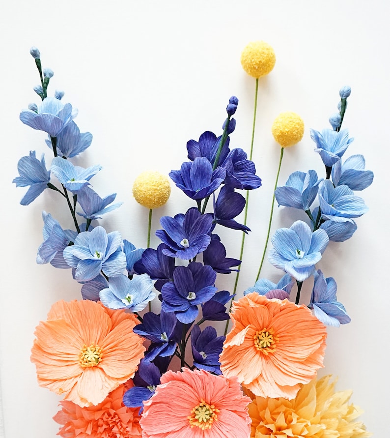 Billy Balls (Craspedia): Handmade Crepe Paper Flowers image 4