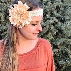 Custom Paper Flower Dahlia Headband image 2