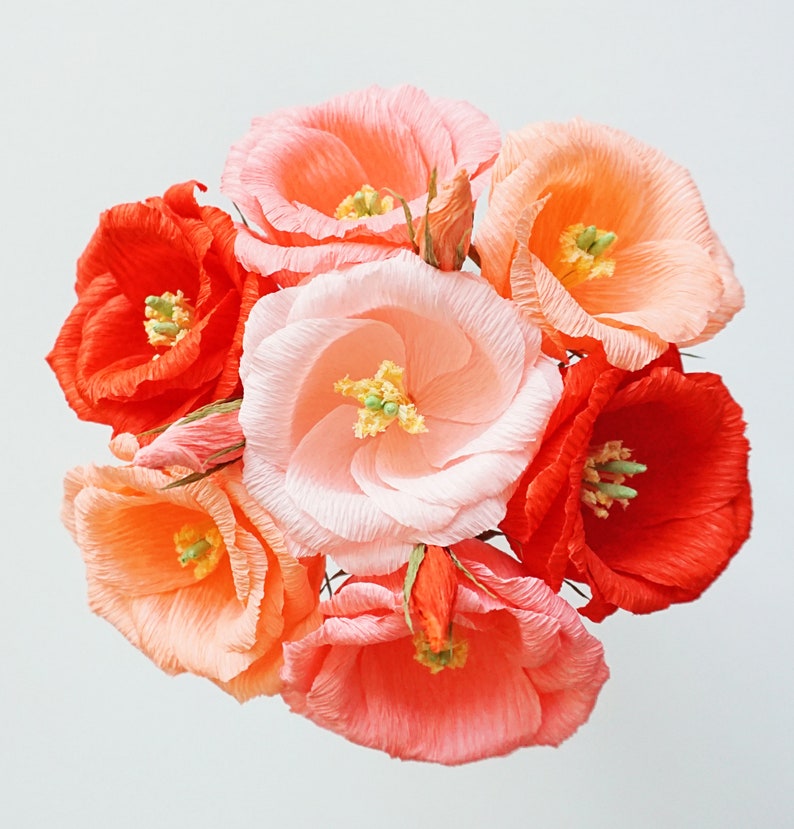 Lisianthus: Handmade Crepe Paper Flower image 9