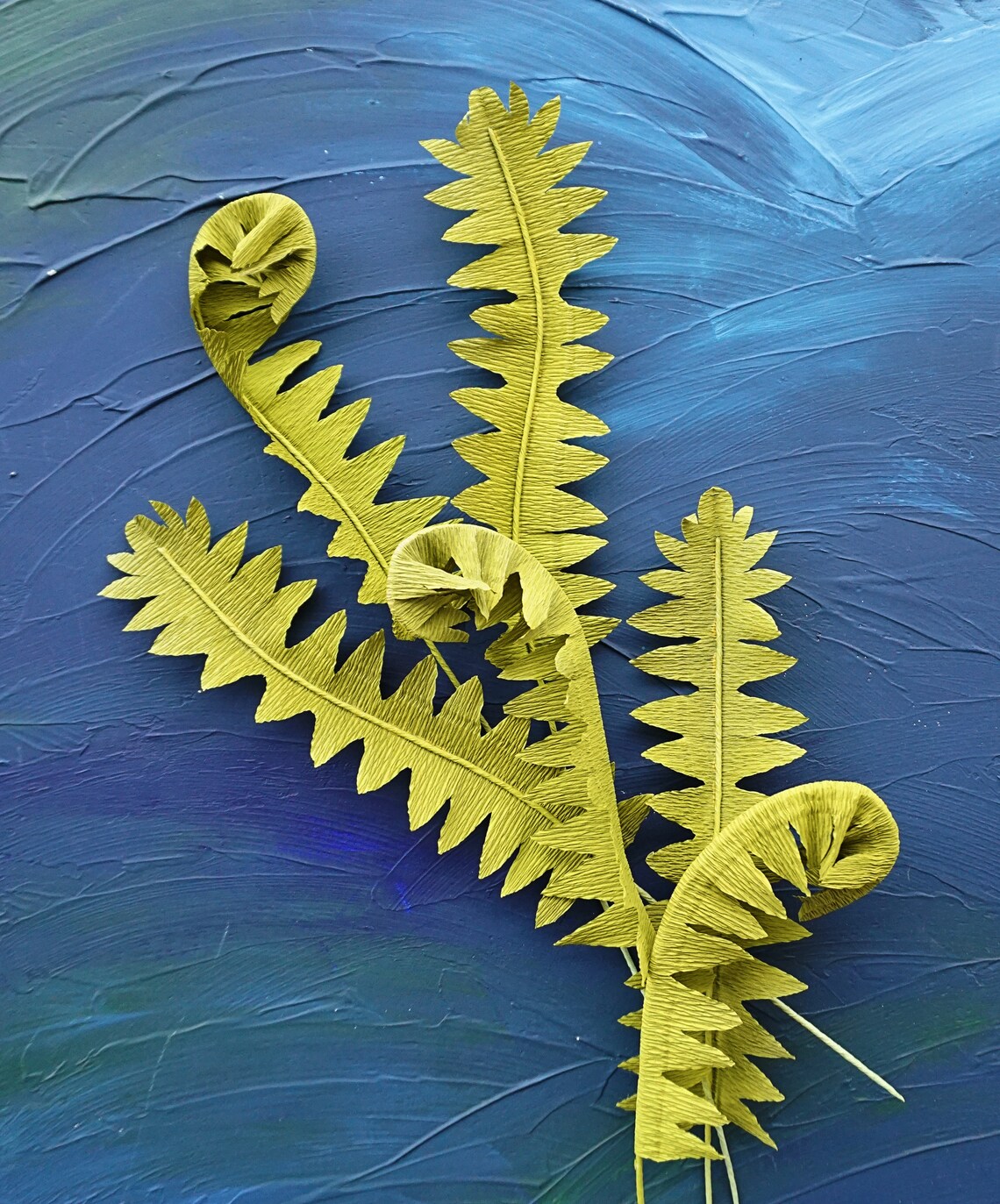 Maidenhair Fern Handmade Crepe Paper Foliage Etsy