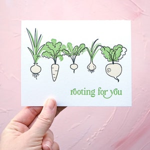 Rooting for You Letterpress Card image 1