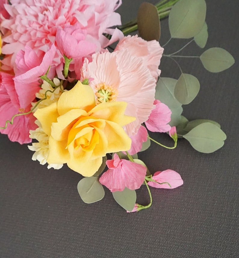 Pink Lemonade Handmade Crepe Paper Flower BouquetColorful Etsy