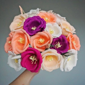 Lisianthus: Handmade Crepe Paper Flower image 6