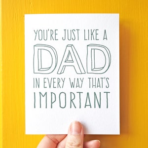 Du bist wie ein Papa in jeder Hinsicht, die wichtig ist Letterpress Card