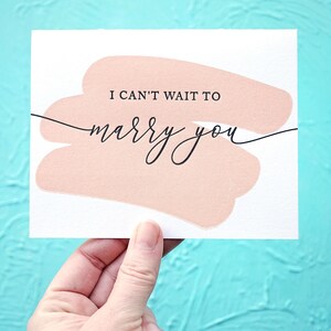 Ich kann nicht warten, um Dich zu heiraten Letterpress Karte