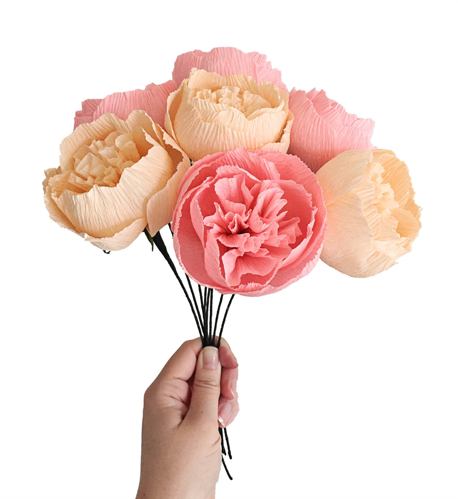 Miniature Garden Rose Handmade Crepe Paper Flower Etsy