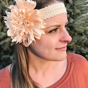 Custom Paper Flower Dahlia Headband image 6