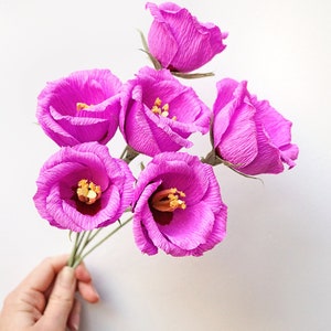 Lisianthus: Handmade Crepe Paper Flower image 8