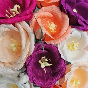 Lisianthus: Handmade Crepe Paper Flower image 2