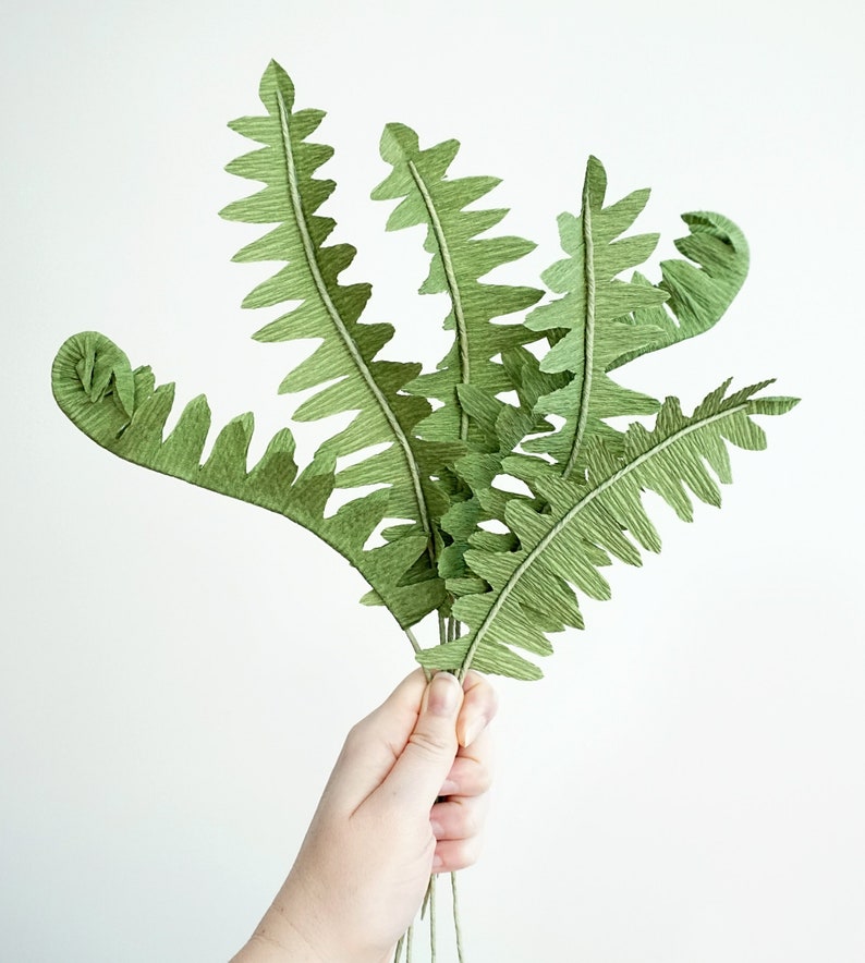 Maidenhair Fern Handmade Crepe Paper Foliage Etsy