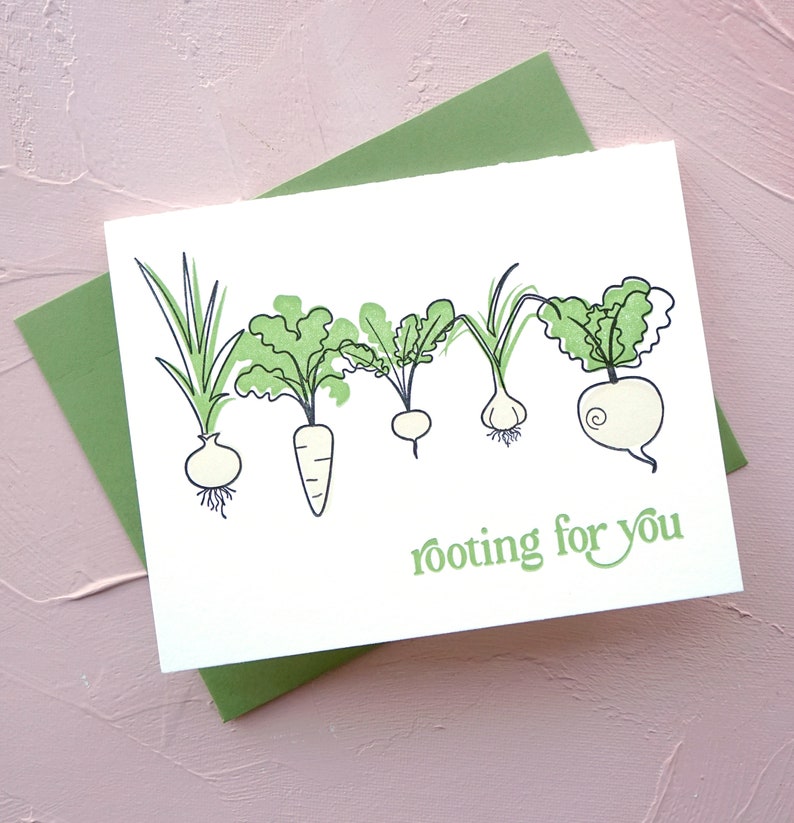Rooting for You Letterpress Card image 2