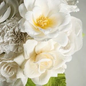 Romántico Mixto Rosas Crepe Flor Bouquet para boda, aniversario, cumpleaños, San Valentín imagen 8