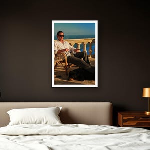 Rottweiler Wall Art art print framed in a dark luxury bedroom