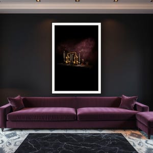 Alchemy Wall Art art print framed in a luxury living room