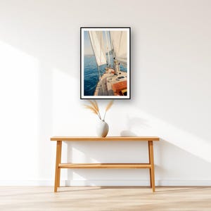 Golden Retriever Wall Art art print displayed above an entry console table