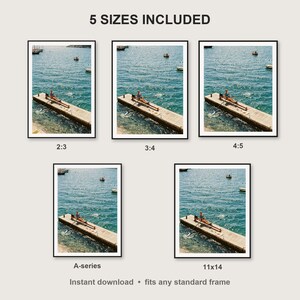 Rowing Wall Art print size chart - 5 ratios included: 2:3, 3:4, 4:5, 11x14, ISO A